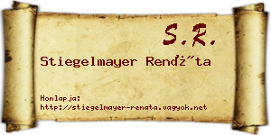 Stiegelmayer Renáta névjegykártya